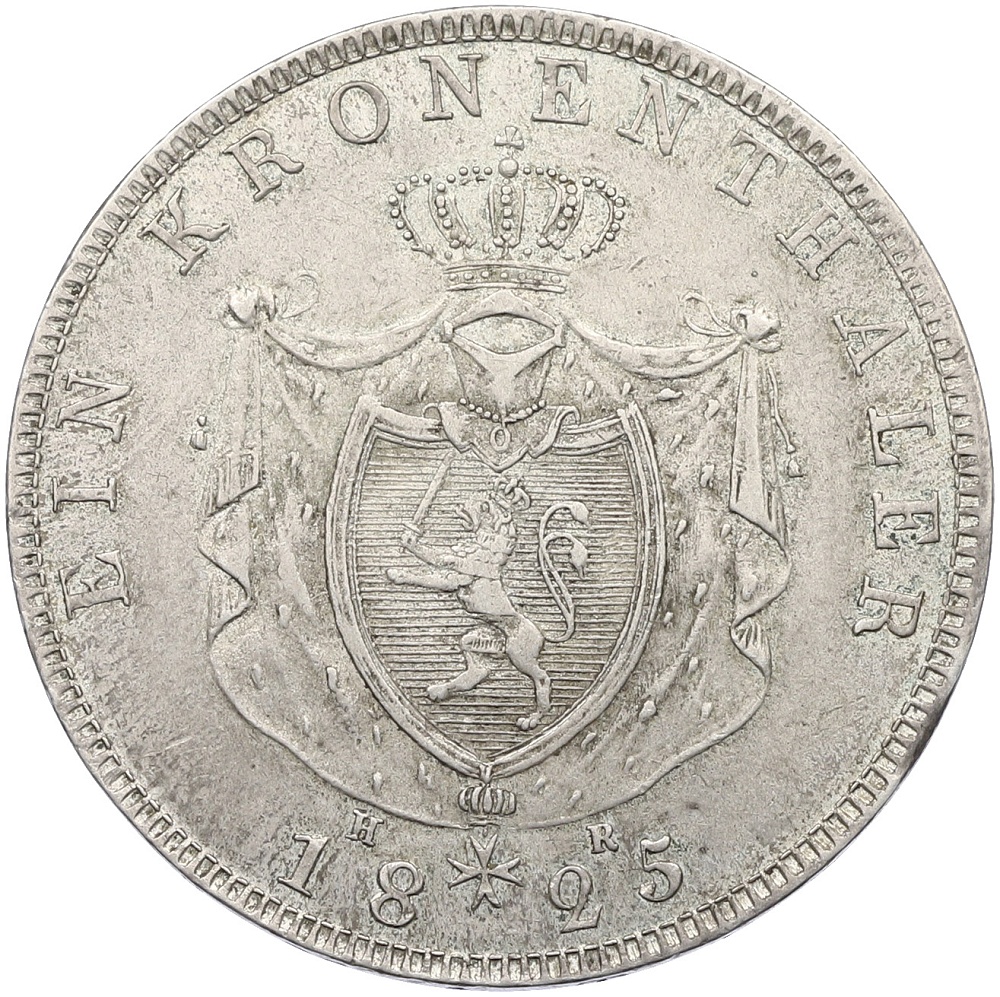 1 кроненталер 1825 года Гессен-Дармштадт — Фото №2