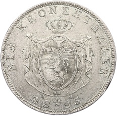 1 кроненталер 1825 года Гессен-Дармштадт — Фото №2