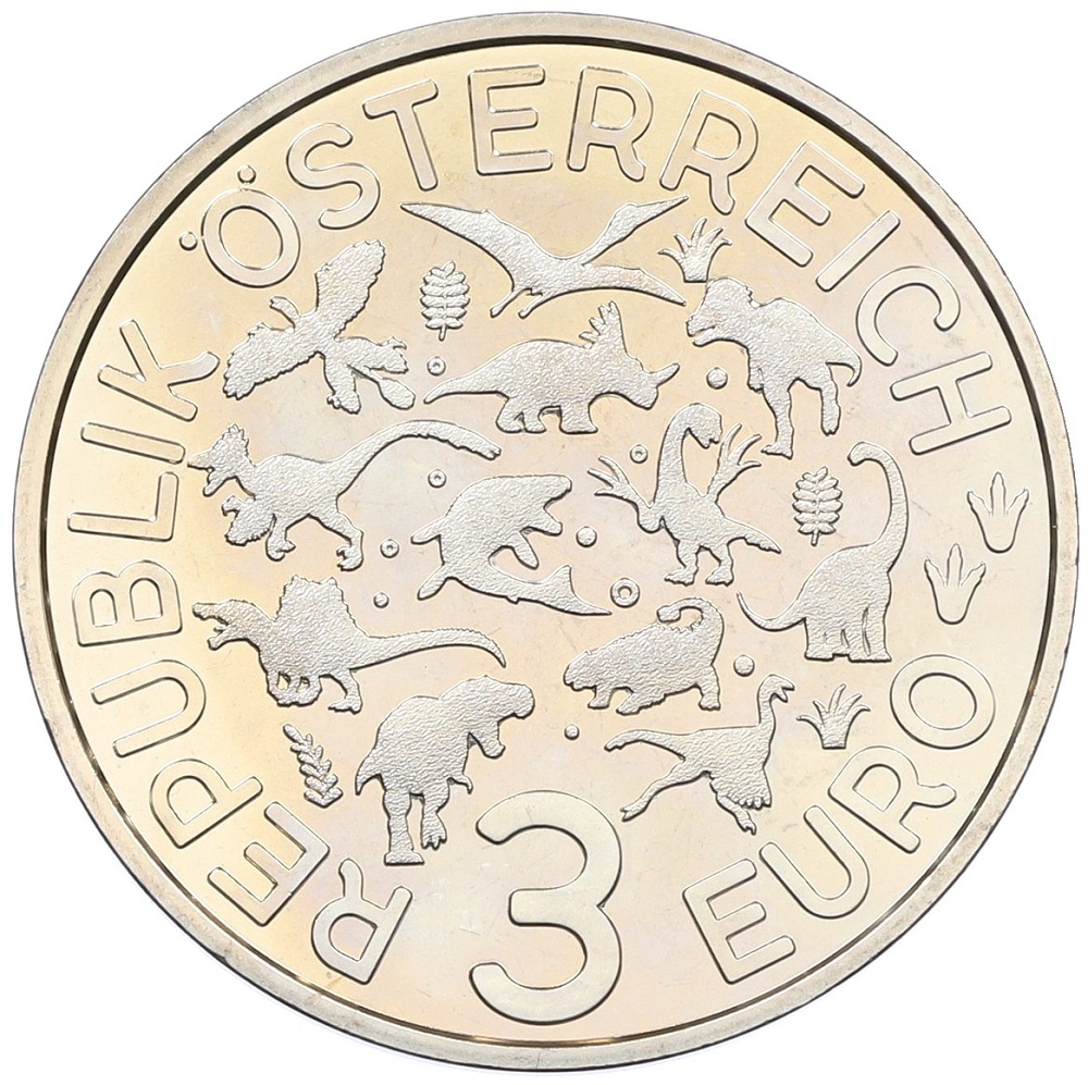 3 евро 2020 года Австрия «Супер динозавры — Анкилозавр» — Фото №2