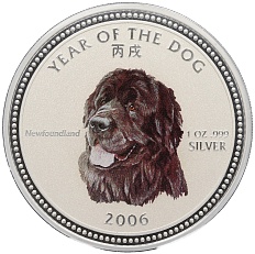 3000 риелей 2006 года Камбоджа «Китайский гороскоп — Год собаки (Ньюфаундленд)» — Фото №1