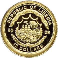 12 долларов 2008 года Либерия «Страны Европы — Ирландия» — Фото №2