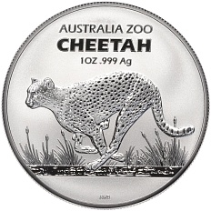 1 доллар 2021 года Австралия «Австралийский зоопарк — Гепард» — Фото №1