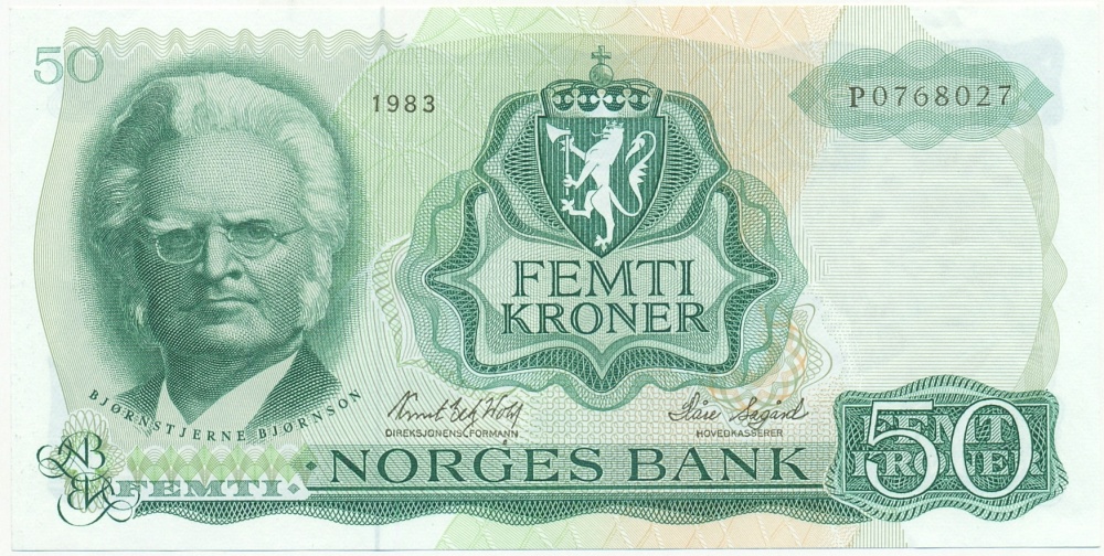 50 крон 1983 года Норвегия — Фото №1
