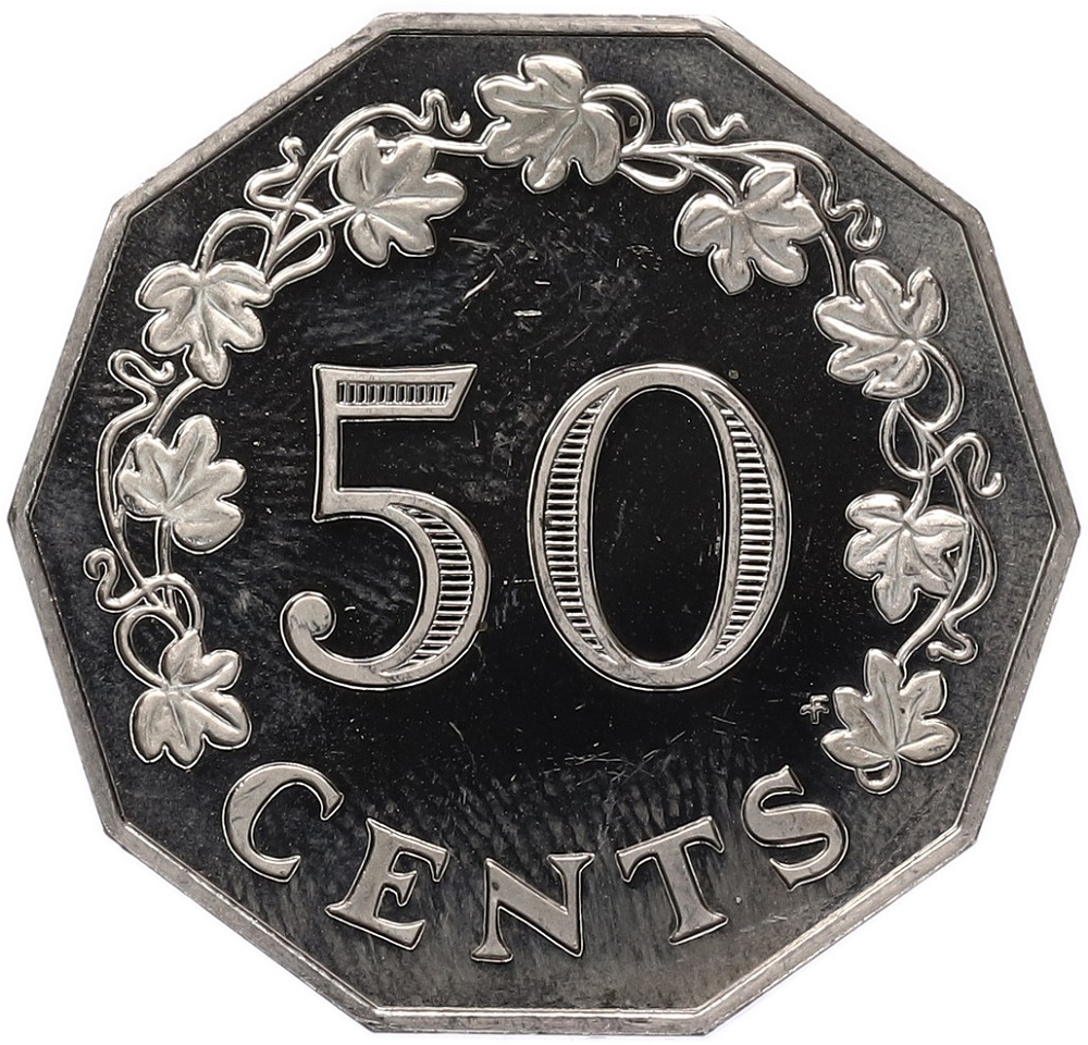 50 центов 1976 года Мальта — Фото №2