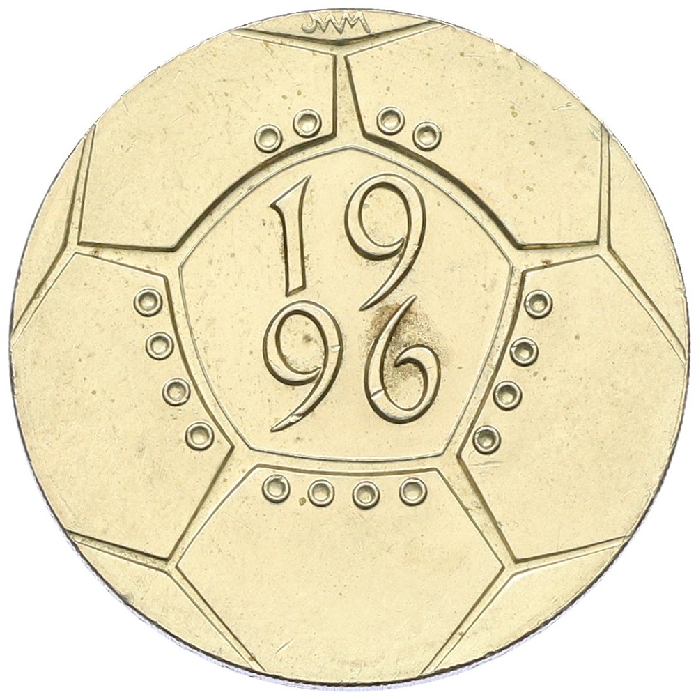 2 фунта 1996 года Великобритания «Чемпионат Европы по футболу 1996» — Фото №1