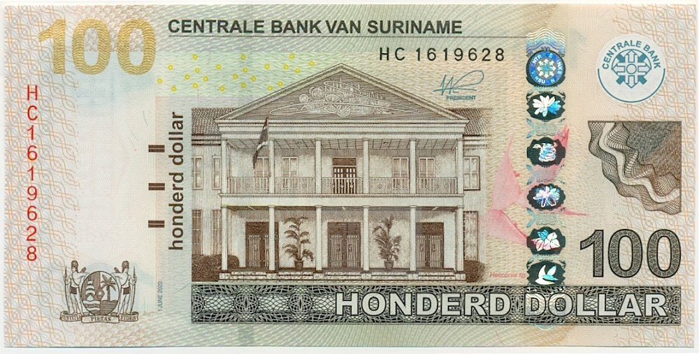 100 долларов 2020 года Суринам — Фото №1