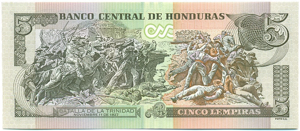 5 лемпир 2022 года Гондурас — Фото №2