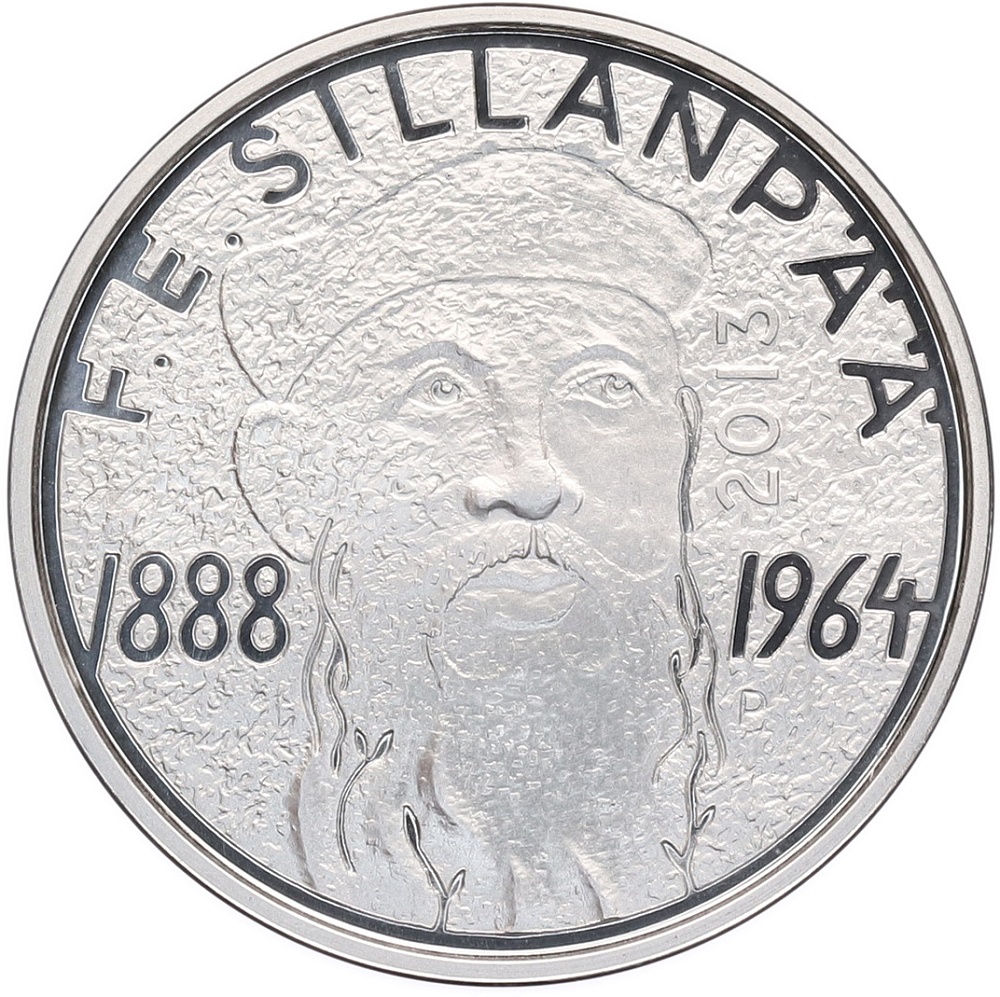 10 евро 2013 года Финляндия «125 лет со дня рождения Франса Эмиля Силланпяя» — Фото №1