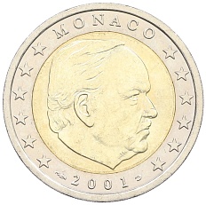 2 евро 2001 года Монако — Фото №1
