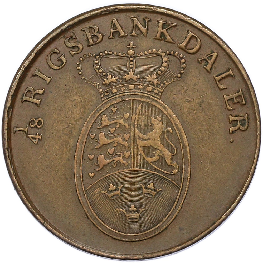 2 скиллинга 1818 года Дания — Фото №2