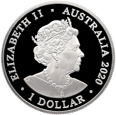 1 доллар 2020 года Австралия «Длиннорылый продельфин» — Фото №2