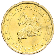 20 евроцентов 2001 года Монако — Фото №1