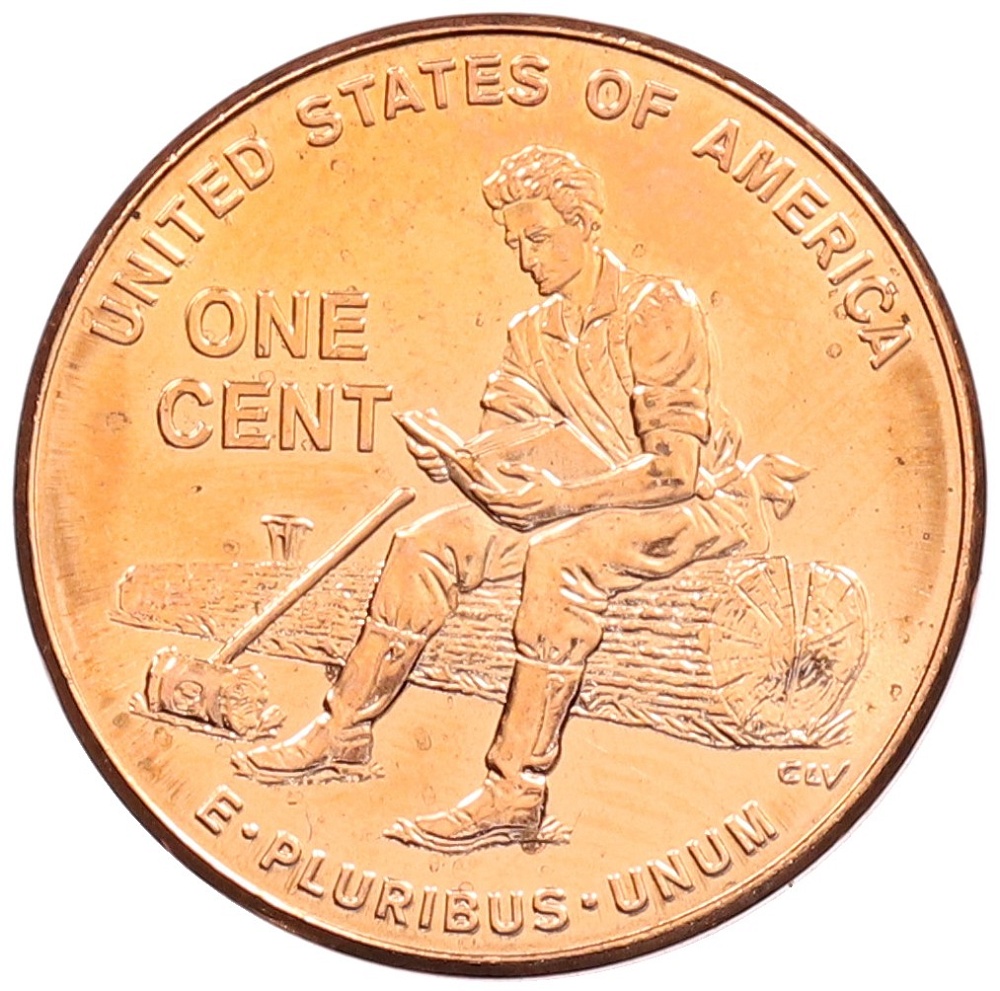 1 цент 2009 года D США «200 лет со дня рождения Авраама Линкольна — Юность в Индиане» — Фото №1