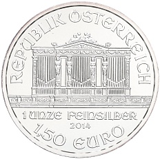 1.50 евро 2014 года Австрия «Венская филармония» — Фото №2