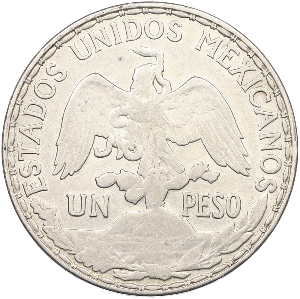 1 песо 1910 года Мексика — Фото №2