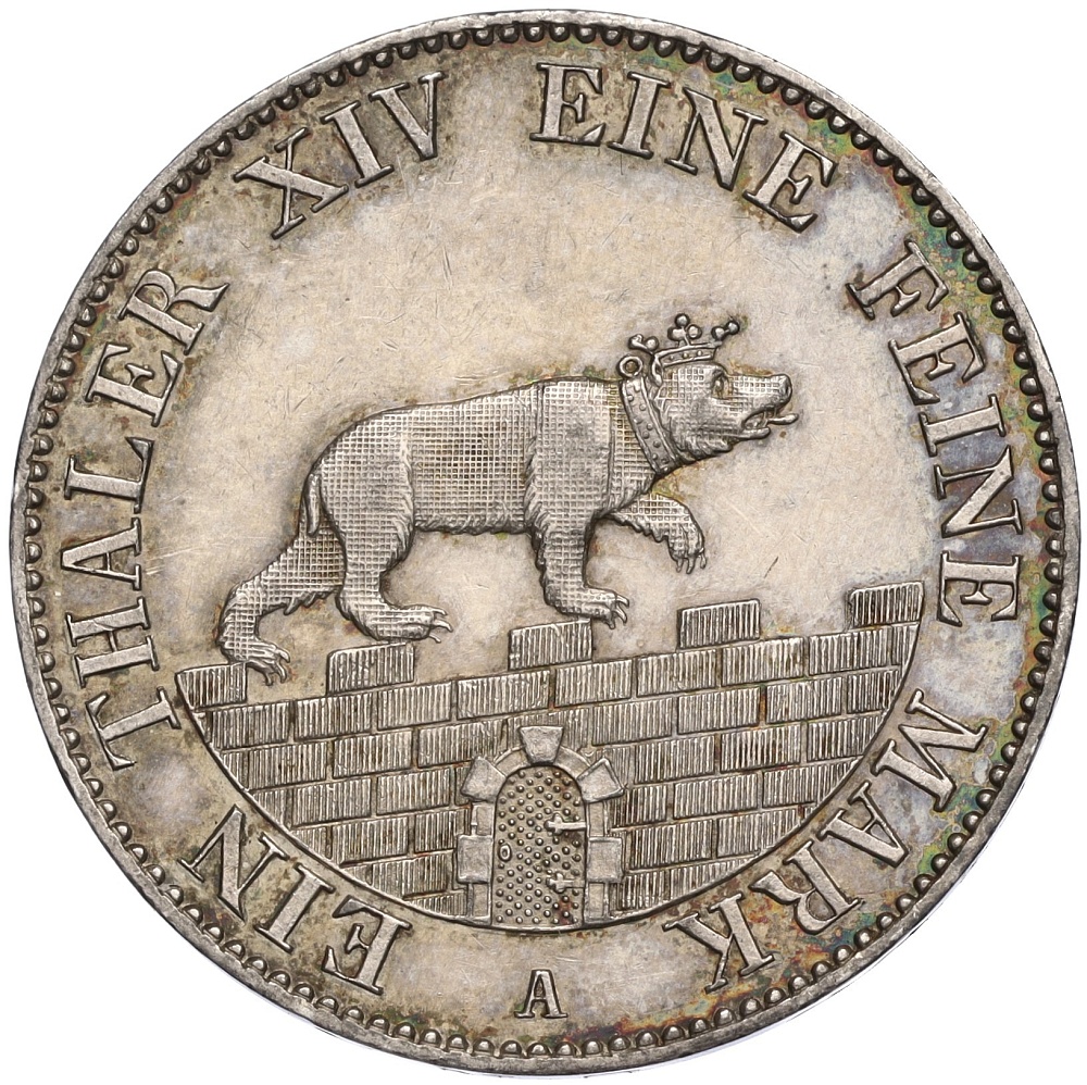 1 талер 1855 года Ангальт-Бернбург — Фото №1