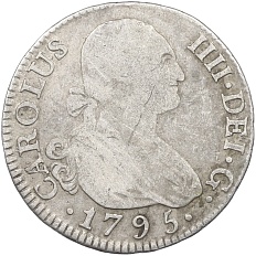 2 реала 1795 года Испания — Фото №1