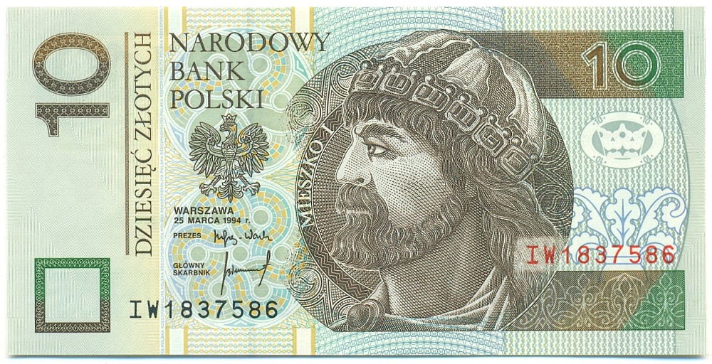 10 злотых 1994 года Польша — Фото №1