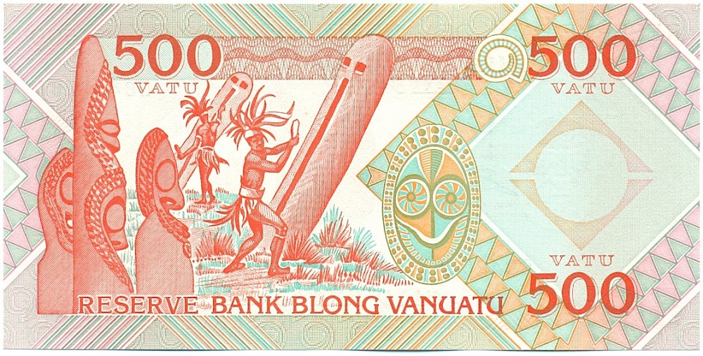 500 вату 1993 года Вануату — Фото №2