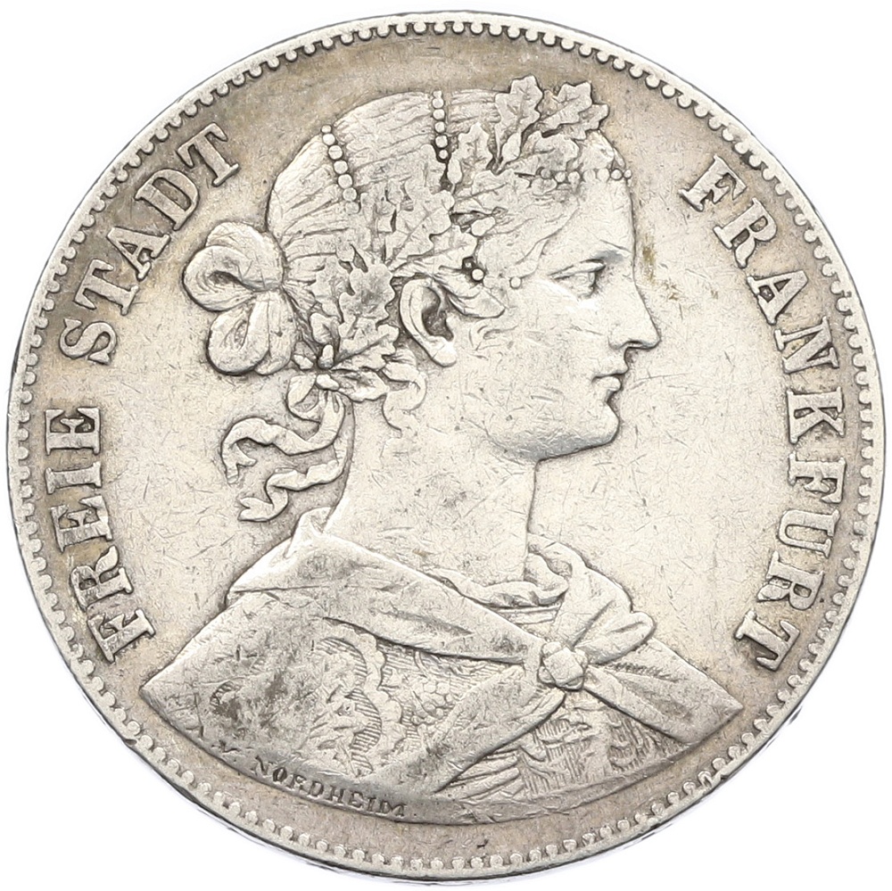 1 союзный талер 1860 года Франкфурт — Фото №1