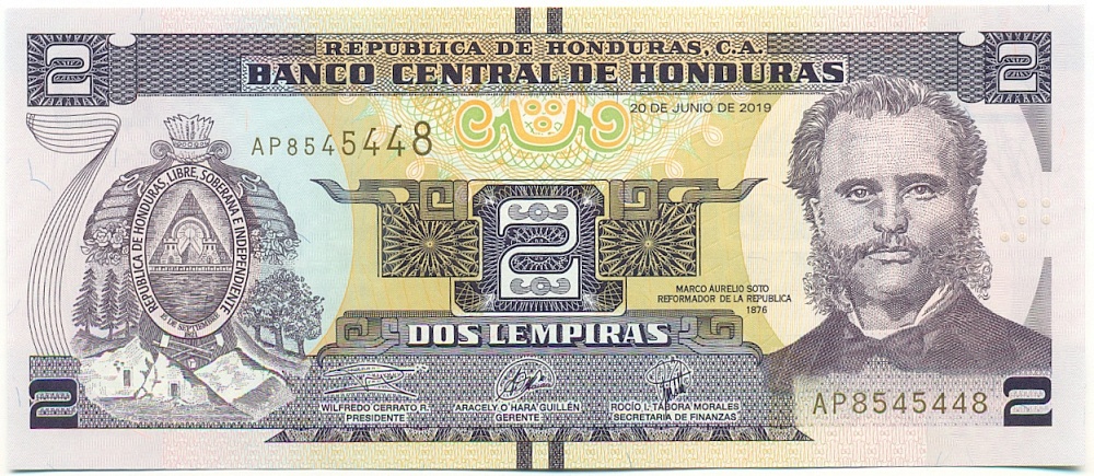 2 лемпира 2019 года Гондурас — Фото №1