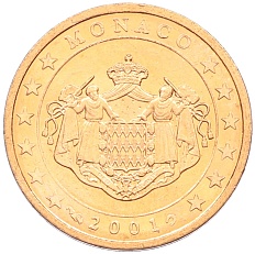 2 евроцента 2001 года Монако — Фото №1