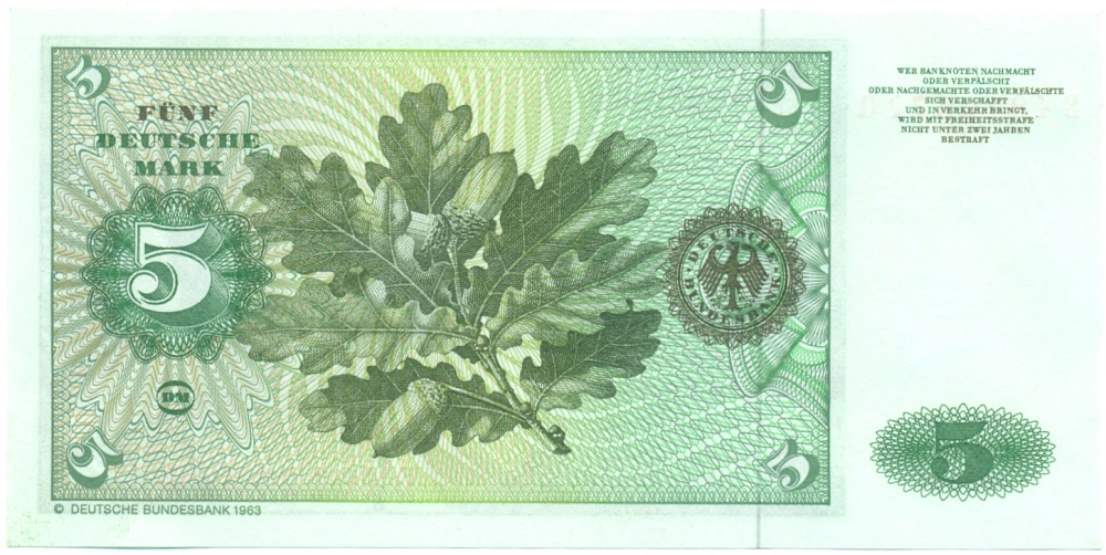 5 марок 1980 года Западная Германия (ФРГ) — Фото №2