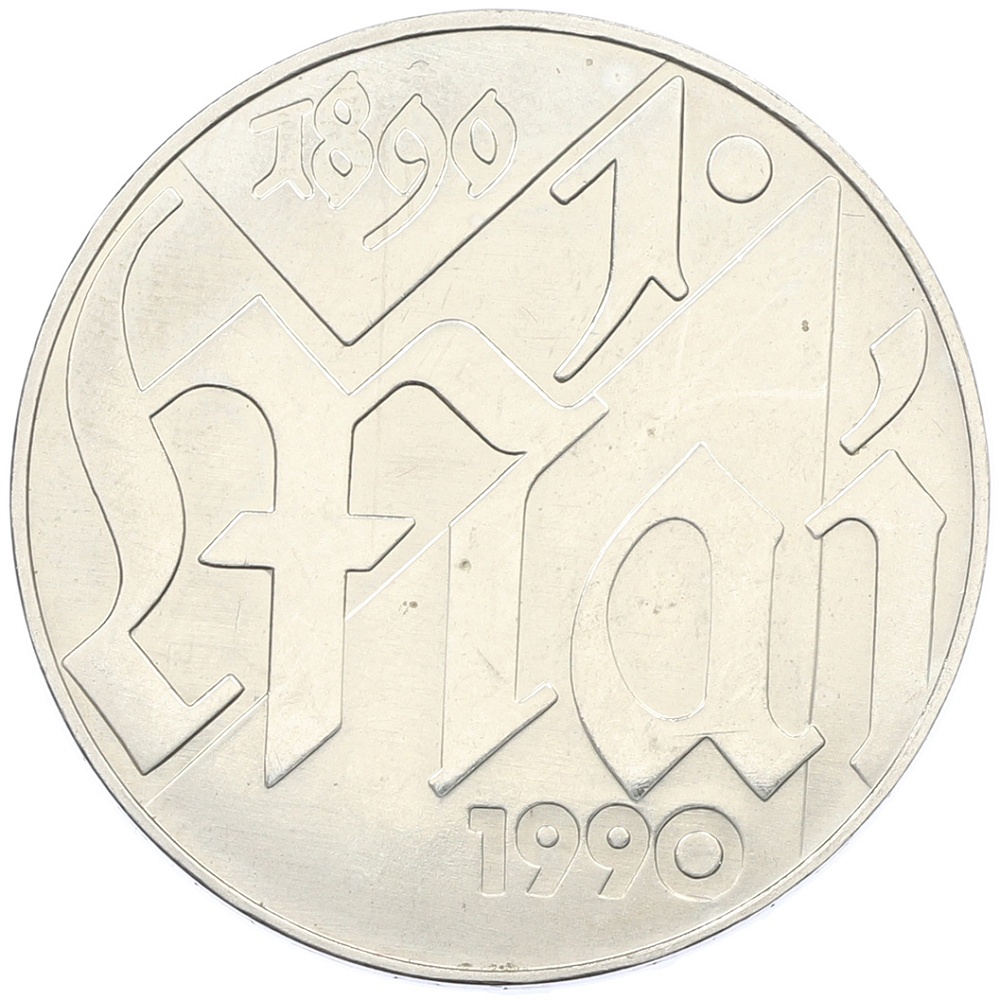 10 марок 1990 года Восточная Германия (ГДР) «100 лет Дню международной солидарности трудящихся» — Фото №1