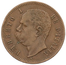 2 чентезимо 1898 года Италия — Фото №2