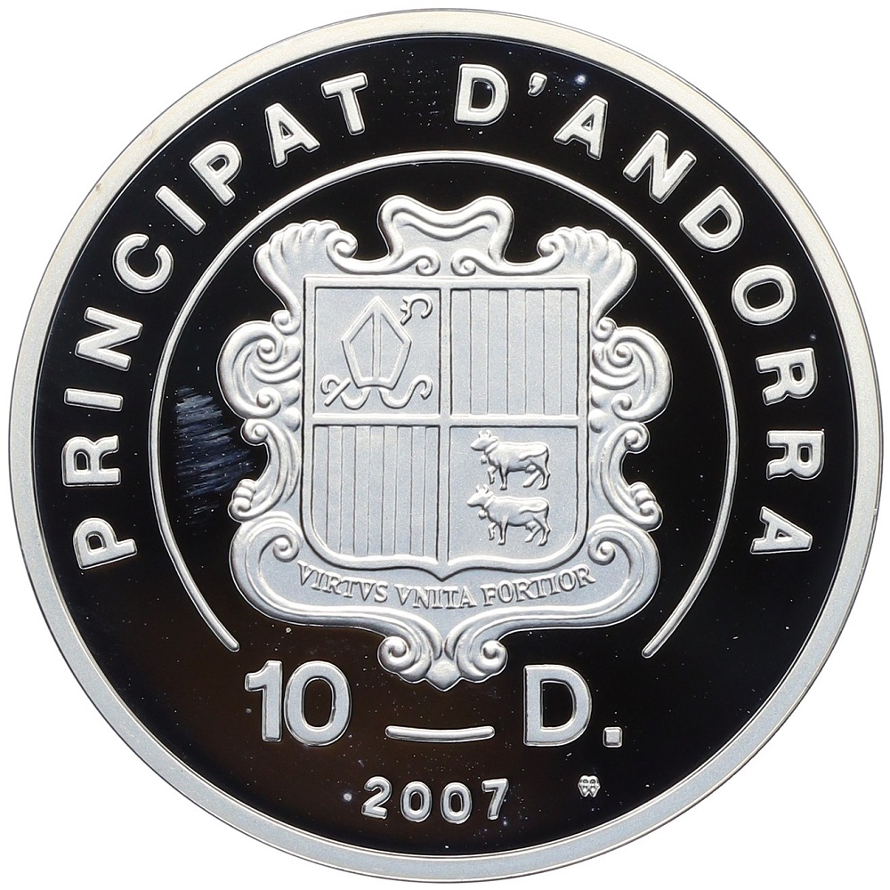 10 динеров 2007 года Андорра «Экстрим — Горный велосипед» — Фото №2