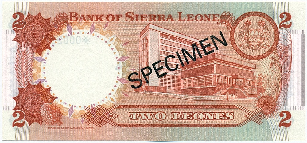 2 леоне 1978 года Сьерра-Леоне (ОБРАЗЕЦ) — Фото №2