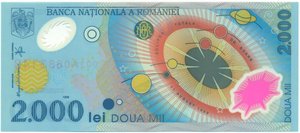 2000 лей 1999 года Румыния — Фото №1