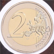 2 евро 2025 года Мальта «Мальтийский бык» (в буклете) — Фото №2
