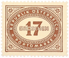 Почтовая марка 17 грошей 1947 года Австрия — Фото №1