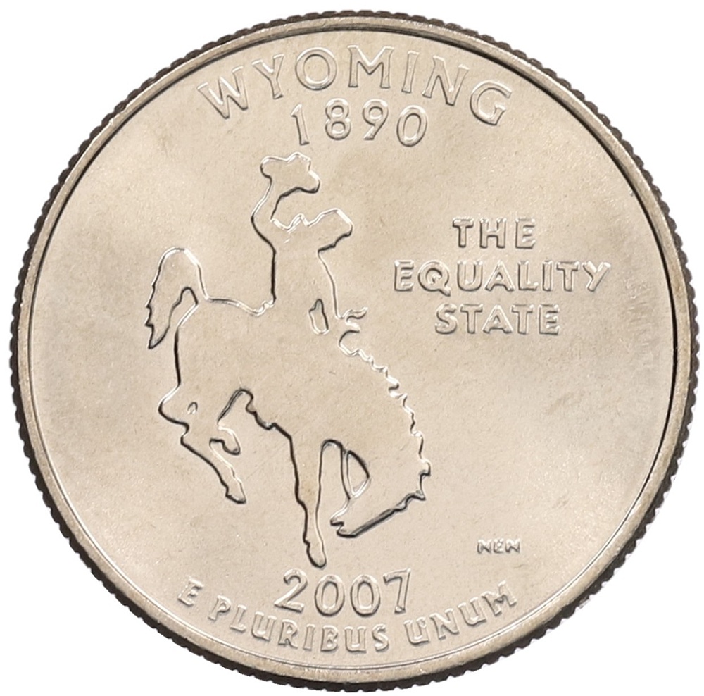 1/4 доллара (25 центов) 2007 года D США «Штаты и территории — Вайоминг» — Фото №1