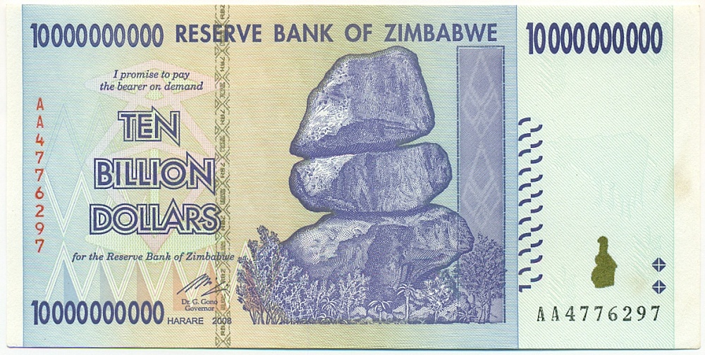 10 миллиардов долларов 2008 года Зимбабве — Фото №1