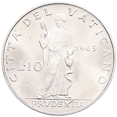 10 лир 1965 года Ватикан — Фото №1