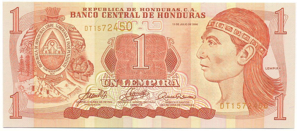 1 лемпира 2006 года Гондурас — Фото №1