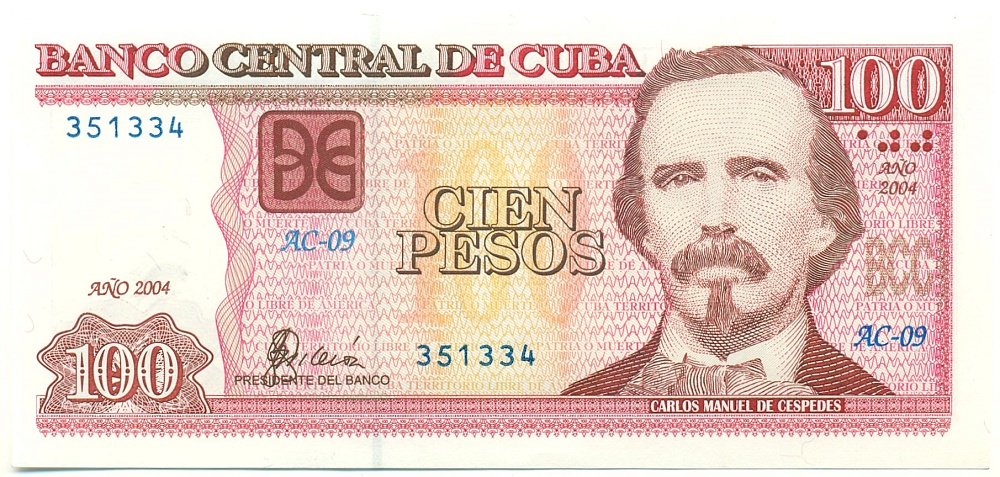 100 песо 2004 года Куба — Фото №1