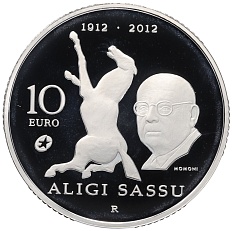 10 евро 2012 года Сан-Марино «100 лет со дня рождения Алиги Сассу» — Фото №1