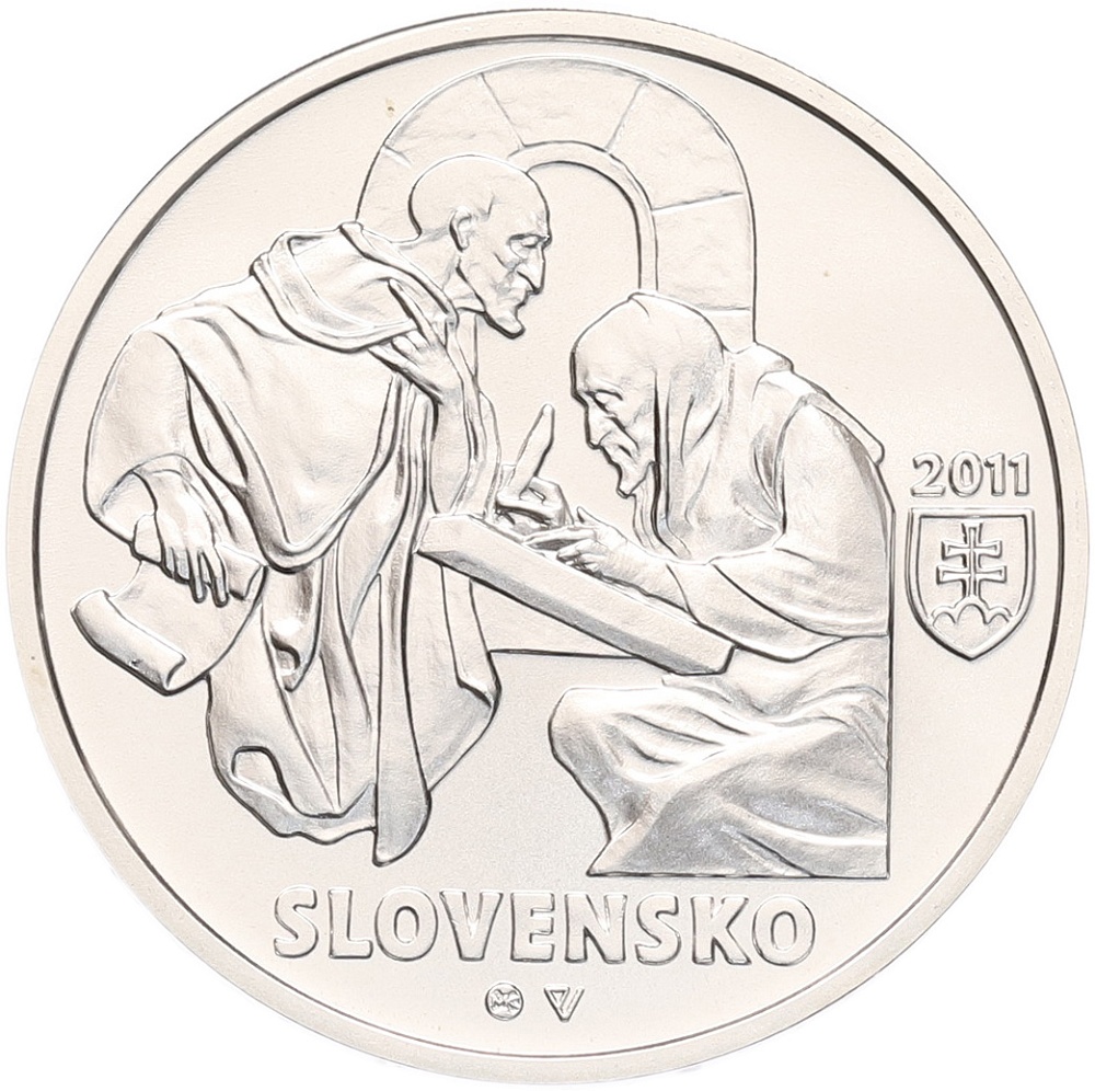 10 евро 2011 года Словакия «900 лет Основанию Зоборского Аббатства» — Фото №2