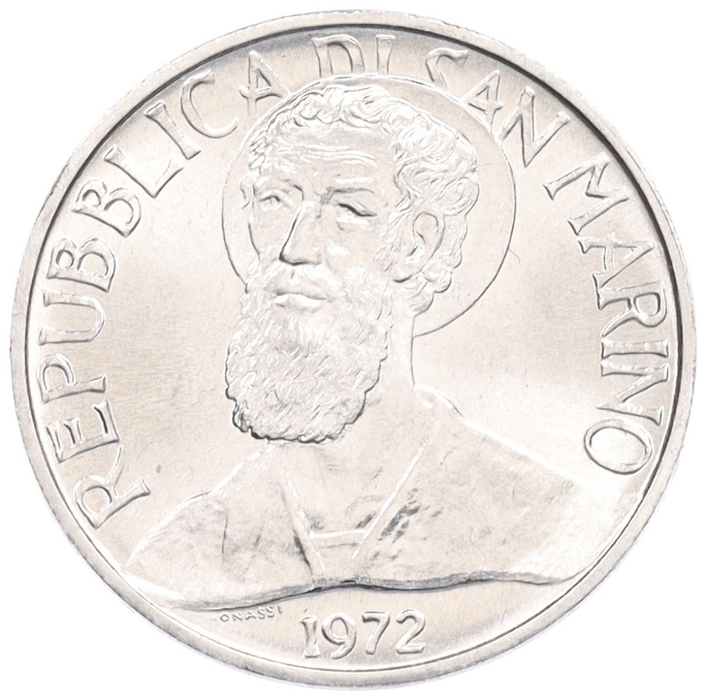 5 лир 1972 года Сан-Марино — Фото №2