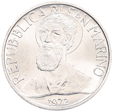 5 лир 1972 года Сан-Марино — Фото №2