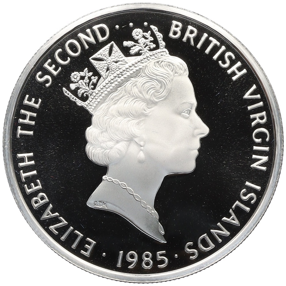 20 долларов 1985 года Британские Виргинские острова «Сокровища затонувшего корабля — Золотой эскудо» — Фото №2