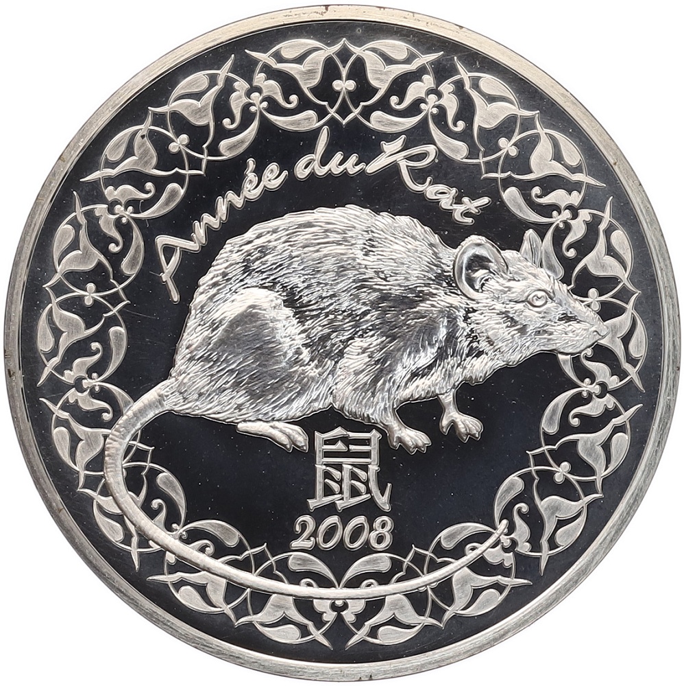 1/4 евро 2008 года Франция «Китайский гороскоп — год крысы» — Фото №1