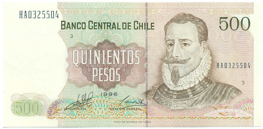 500 песо 1996 года Чили — Фото №1
