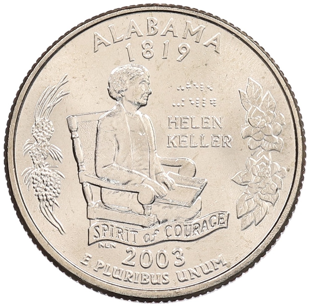 1/4 доллара (25 центов) 2003 года P США «Штаты и территории — Алабама» — Фото №1