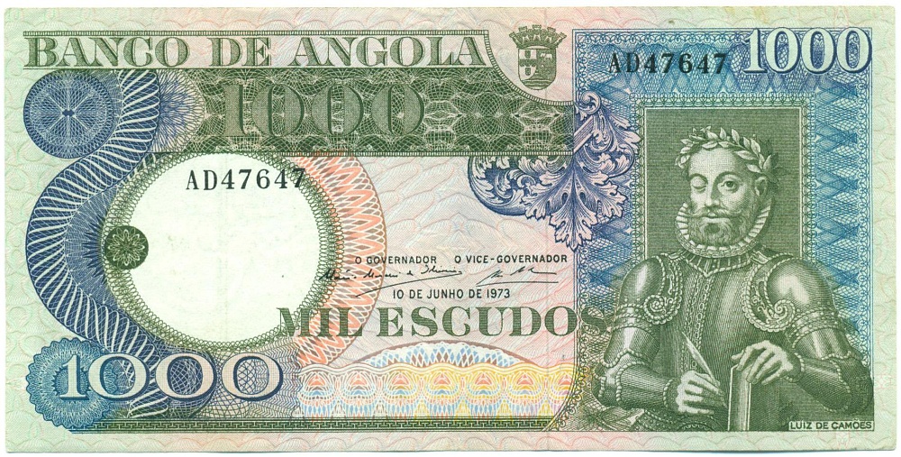 1000 эскудо 1973 года Ангола — Фото №1