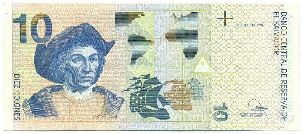 10 колонов 1997 года Сальвадор — Фото №1