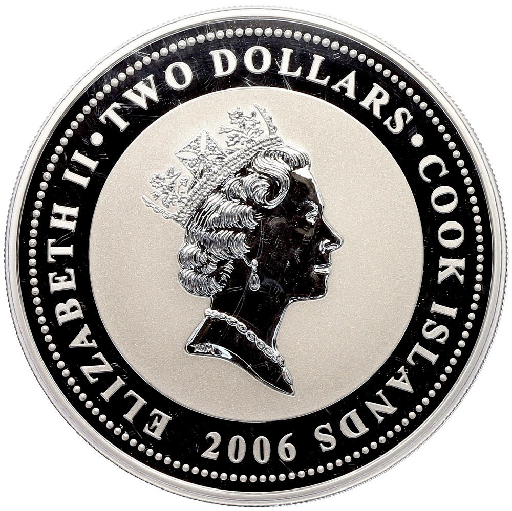 2 доллара 2006 года Острова Кука «Воздушные гонки 1930-х — Supermarine S-6B» — Фото №2